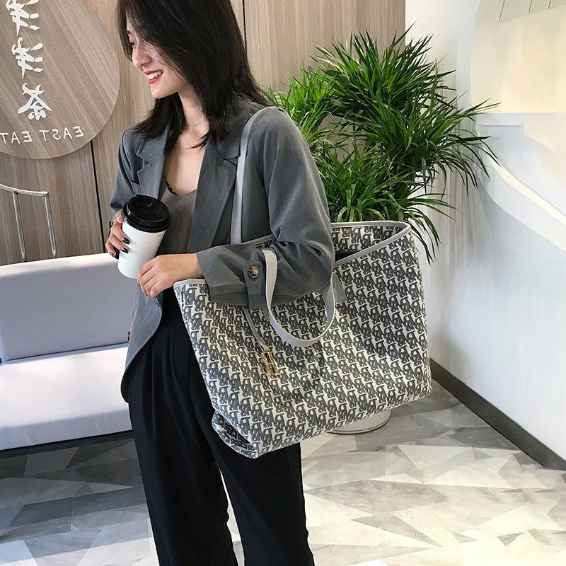 Túi đeo vai vải canvas cỡ lớn thời trang tiện dụng cho nữ