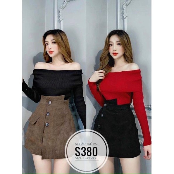 [ MÂY BIGSIZE ] Set áo trễ vai Hot tiktok Bigsize60-90kg