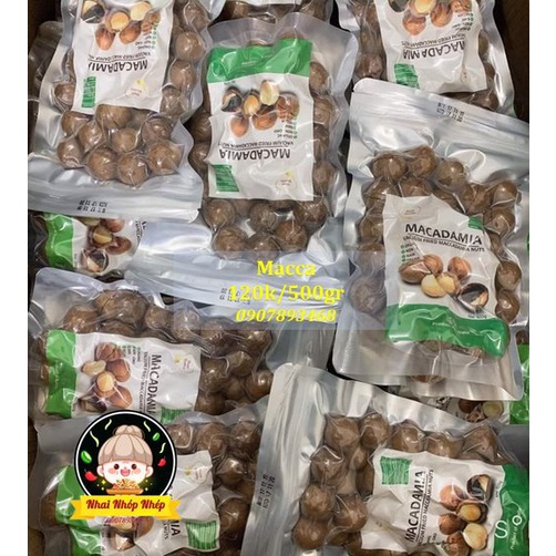 Hạt macca nứt vỏ Mỹ - Ăn chay, ăn vặt, ăn dặm, thực dưỡng - Túi 500gr kèm đồ khui