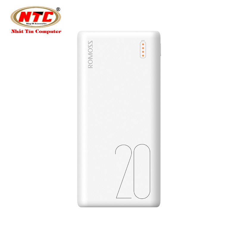 Pin sạc dự phòng Romoss Simple 20 20000mAh lõi Li-polymer 3 cổng Input / 2 cổng Output - Hãng phân phối chính thức