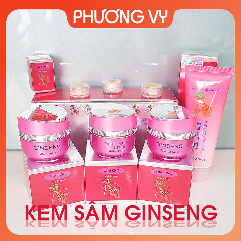 [CHÍNH HÃNG] COMBO ngày đêm Ginseng Nhân Sâm. chuyên làm mờ nám, tàn nhang và dưỡng trắng da Hàn Quốc, mỹ phẩm Ginseng.