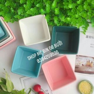 Bát sứ vuông sắc màu 150ml