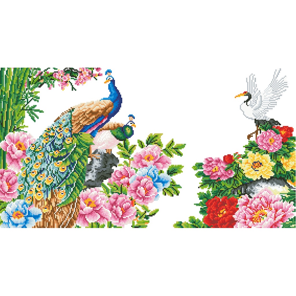 Tranh thêu chữ thập, tranh đính đá cha mẹ LV3438 ; VS252 ; LV519