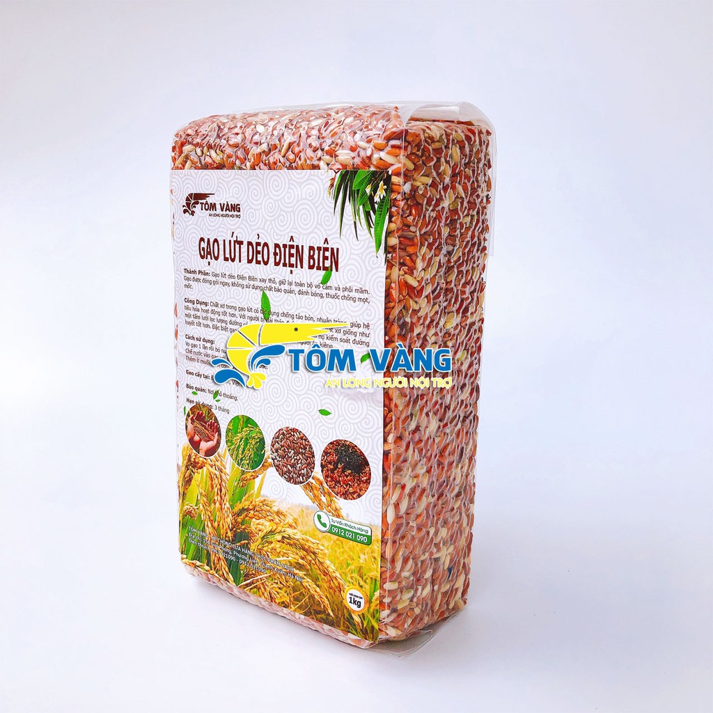 Gạo Lứt Dẻo Điện Biên (gói 1kg) - Tôm Vàng Food | BigBuy360 - bigbuy360.vn