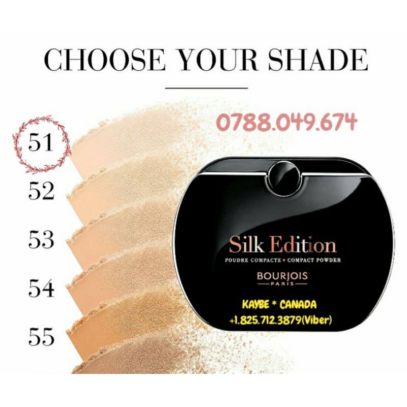 🍁 BILL CANADA 🍁 PHẤN PHỦ SIÊU MỊN, KIỀM DẦU BOURJOIS SILK EDITION # 51 | BigBuy360 - bigbuy360.vn