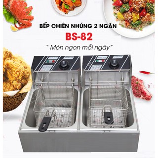 Bếp Chiên Nhúng Điện 2 Ngăn Chính Hãng