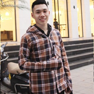 Áo chống nắng kẻ caro nam