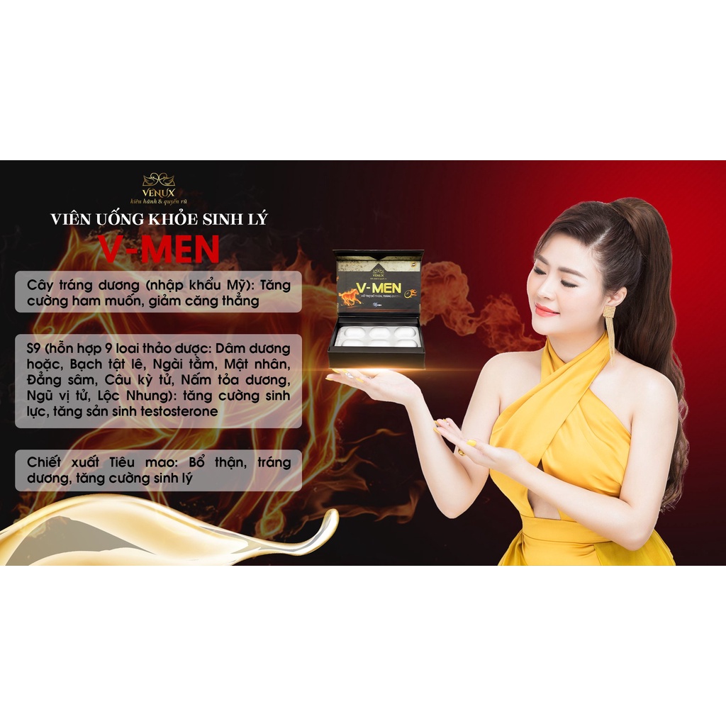 V Men Viên Uống Tăng Cường Sinh Lý Nam Hiệu Quả Cực Mạnh An Toàn Dành Cho Quý Ông CHE TÊN KHI GIAO