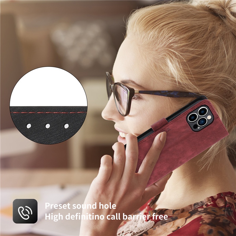 Bao Da Điện Thoại Mềm Dạng Ví Nắp Lật Khóa Từ Tính Hai Màu Có Khóa Cài Cho Samsung M53 M51 M33 M31 M31S M13 M21 M21S M11