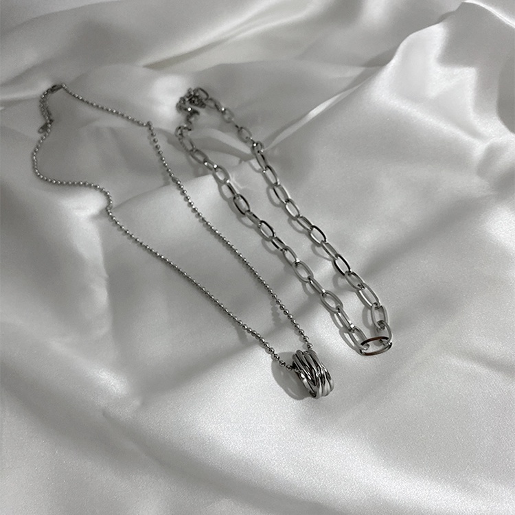 Vòng cổ hai lớp phong cách hip hop đơn giản thời trang