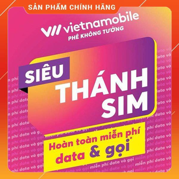 Thánh Sim 4G MỚI - SIÊU THÁNH SIM Vietnamobile Tặng 120gb/Tháng - TK 0đ
