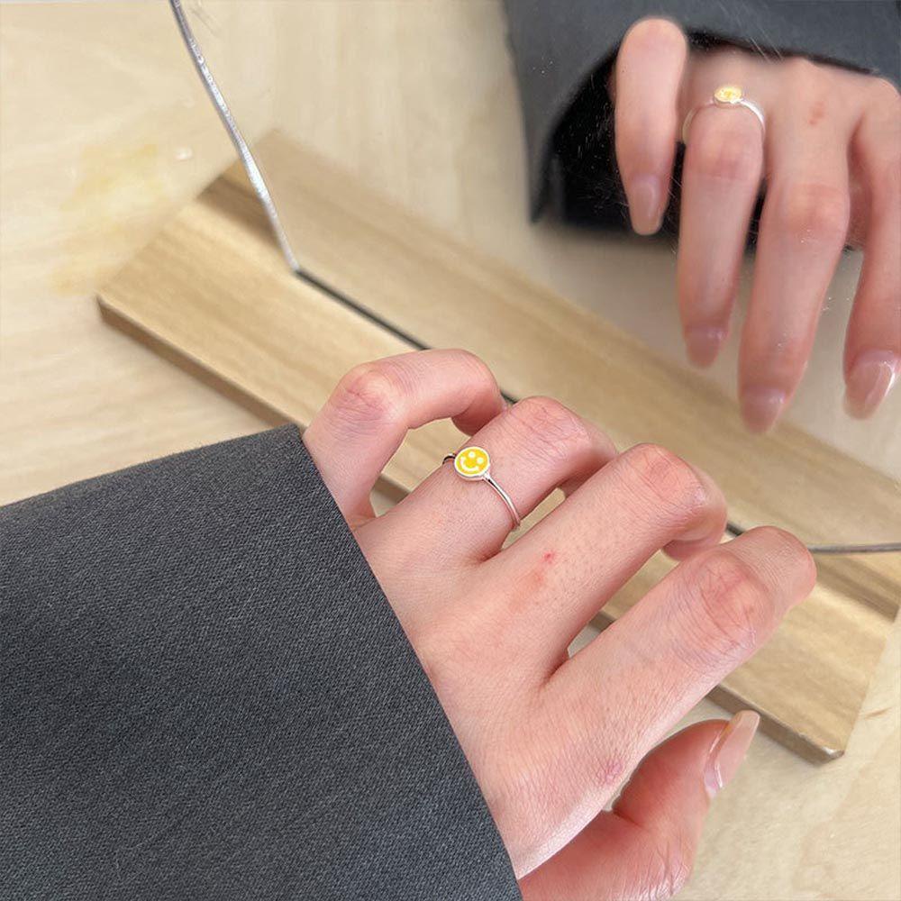 Nhẫn Kim Loại Thiết Kế Hình Học Thanh Lịch Cho Nam Và Nữ