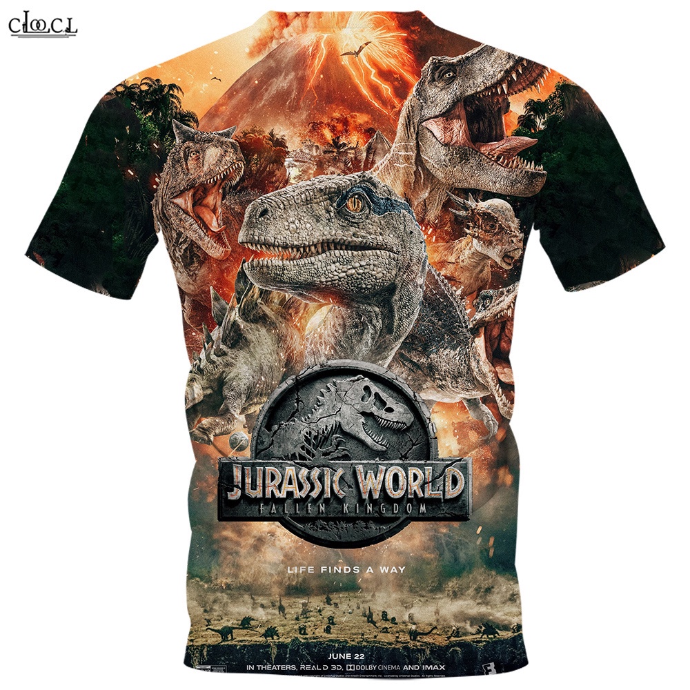 Áo Thun Nam Nữ In Hình Jurassic World 3D Độc Đáo