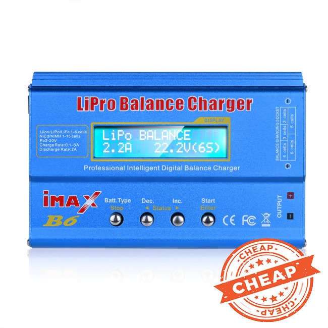 iMAX B6 80W 6A Battery Charger Lipo NiMh Li-ion Ni-Cd Digital RC Balance Charger Discharger