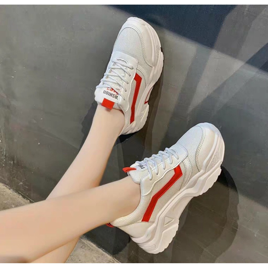 Giày sneaker nữ trắng đế cao hàng nhập Quảng Châu siêu hot