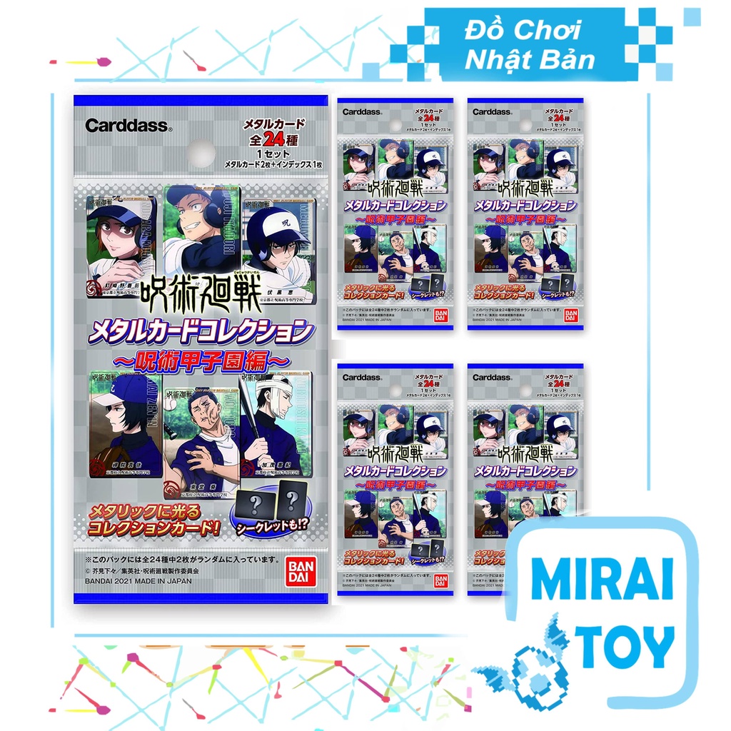Pack Thẻ Bài Jujutsu Kaisen Metal Collection Bản Bóng Chày Chính Hãng Chưa Bóc mới 100%