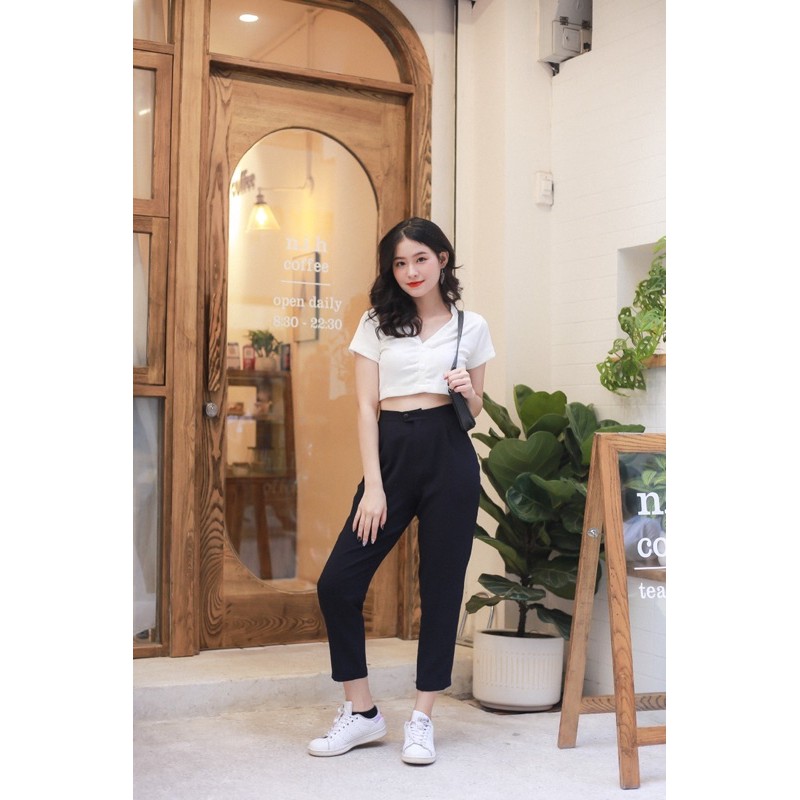 QUẦN BAGGY BASIC NỮ CẠP CAO ĐI HỌC/ ĐI CHƠI - Q0007