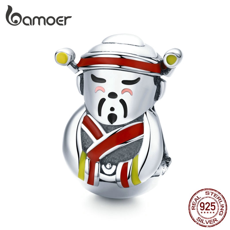 Hạt Phụ Kiện Bamoer Scc1373 Bằng Bạc 925 Hình Thần Tài Dùng Làm Vòng Tay Dễ Thương