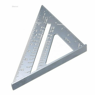 7" Aluminum Rafter Triangle Ruler Square Speed Carpenter Framing Measuring Tool