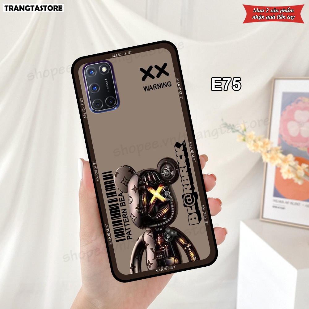 Ốp Oppo A52 / A92 in hình gấu Bearbrick,Metal Style,Doremon siêu dễ thương chất lượng