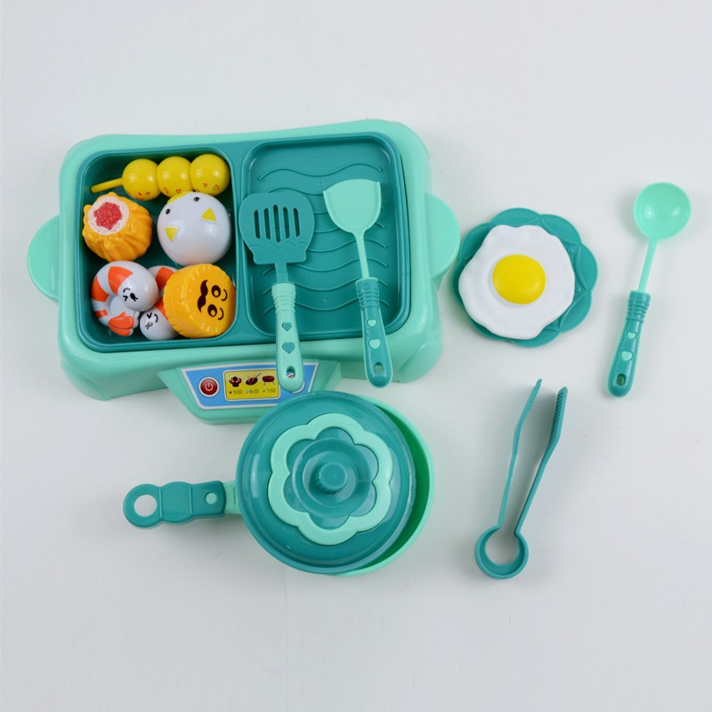 Bộ đồ chơi HYG Toys mô phỏng dụng cụ nhà bếp và món ăn vui nhộn 2 màu tùy chọn dành c