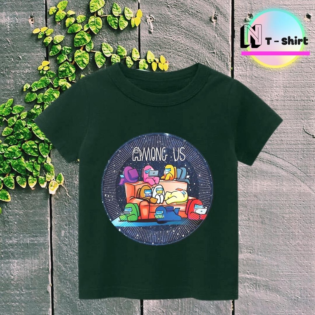 Áo thun bé trai và bé gái, Áo phông trẻ em in hình Game Among US, Áo cotton xịn mặc mát thoải mái NTshirt 09