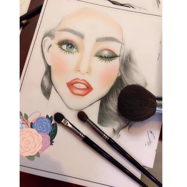 Giấy face chart tập makeup chuyên nghiệp