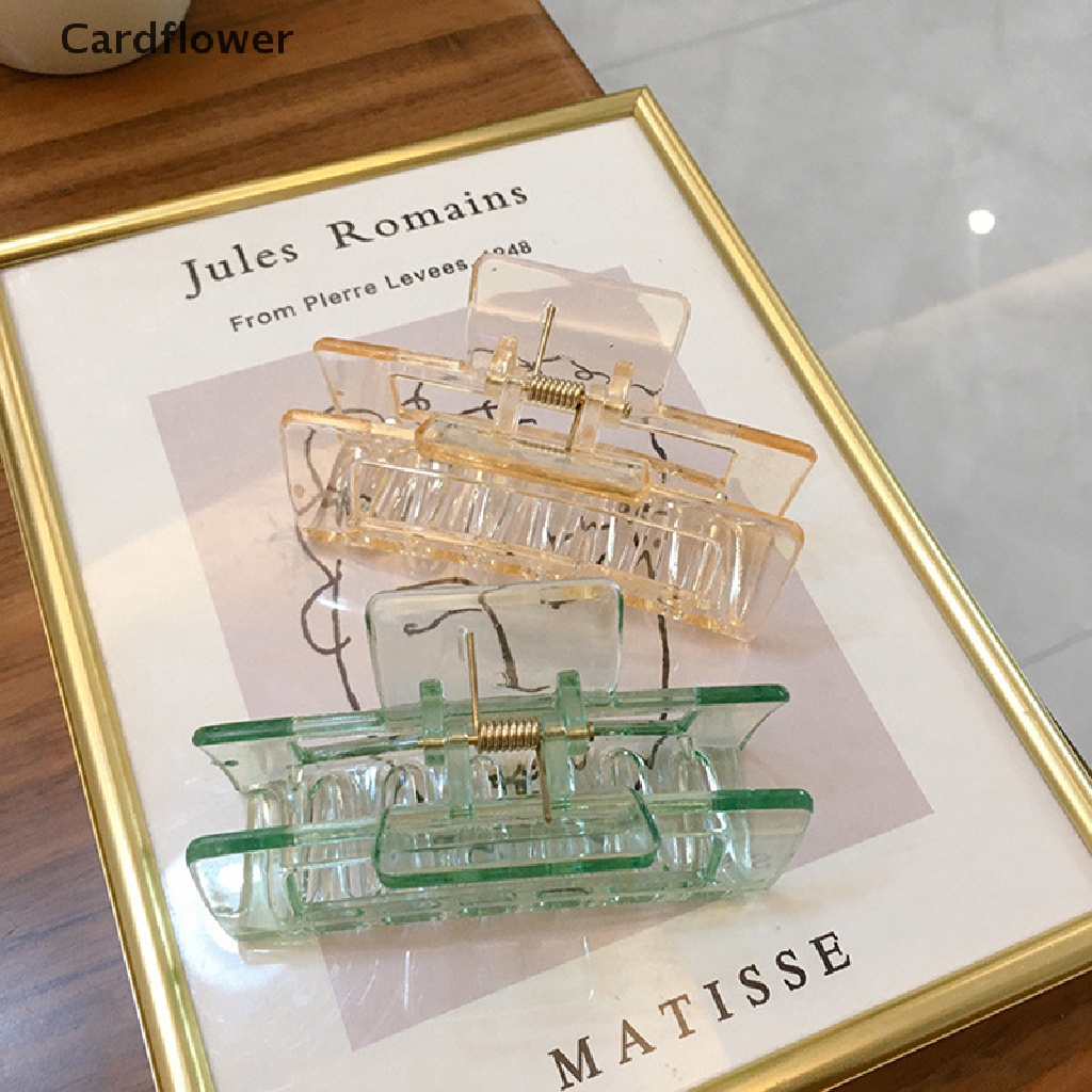 &lt; Cardflower &gt; Kẹp Tóc Càng Cua Lớn Bằng Nhựa Nhiều Màu Sắc Cho Nữ Đang Giảm Giá