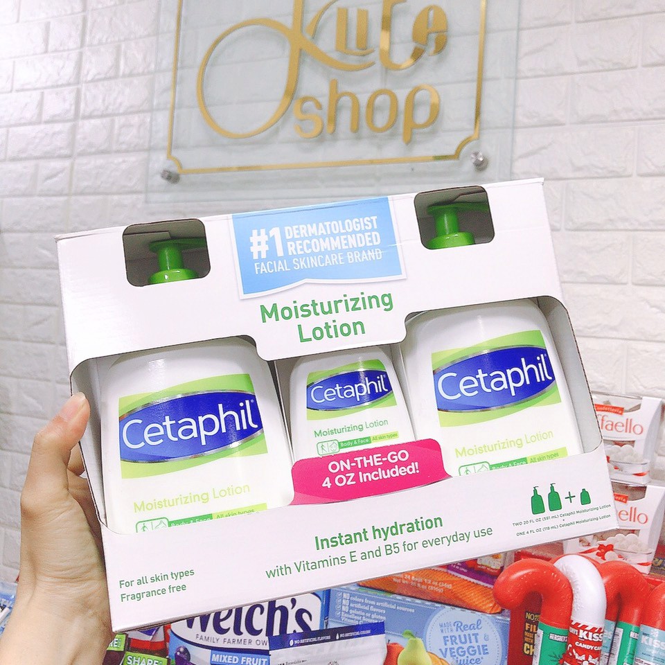 (Tách set 591ml) Lotion dưỡng mặt & body Cetaphil Moisturizing Lotion