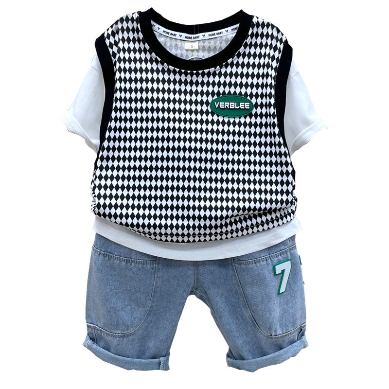 Set Đồ Mùa Hè 5 Món Gồm Áo Tay Cộc Thoải Mái Hợp Thời Trang Cho Bé Trai