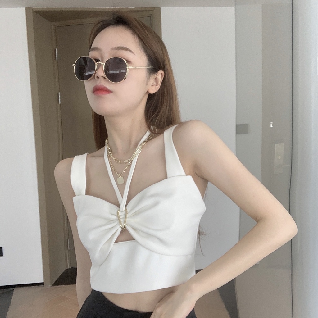 Áo croptop ZHELIHANGFEI thiết kế dây phong cách gợi cảm