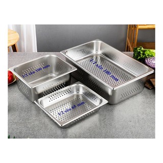 Khay buffet inox có lỗ 1/2 cao cấp