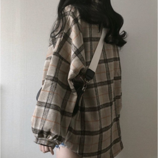 Áo sơ mi kẻ caro nam nữ form rộng phong cách hàn quốc | BigBuy360 - bigbuy360.vn