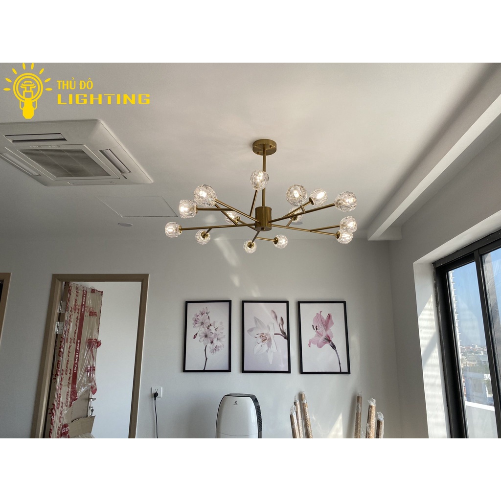 Đèn Chùm Trang Trí Phòng Khách Phòng Ngủ THỦ ĐÔ LIGHTING Mang Phong Cách Hiện Đại Hera Phale 9557