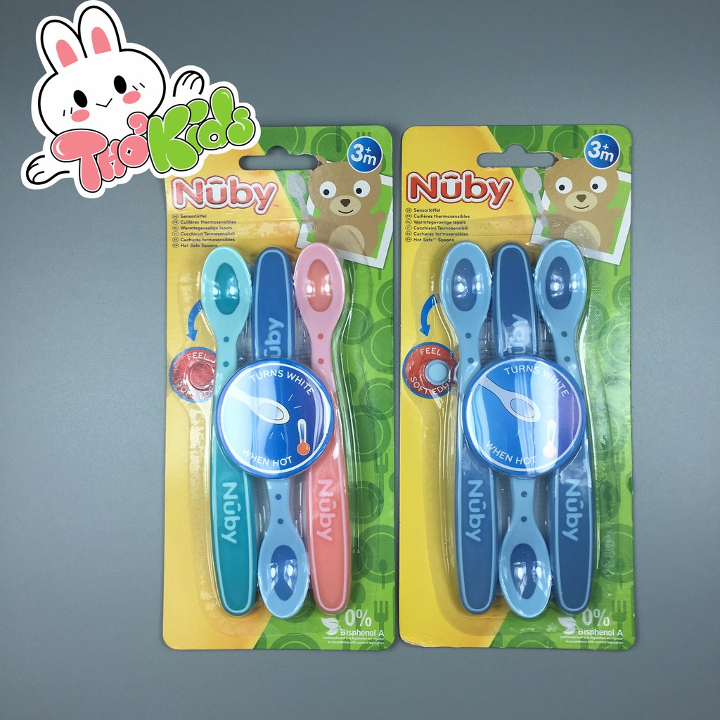 Thìa Ăn Dặm Cảm Ứng Nhiệt Độ Nuby - Hàng Nội Địa Đức