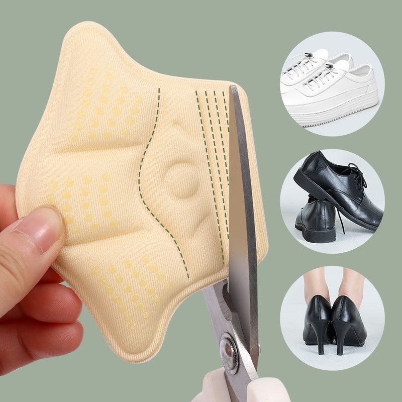 Bộ 2 Miếng Dán Gót Chân Bằng Xốp Mềm Chống Trượt Chống Mòn Hình Vương Miện