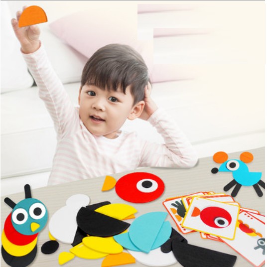 Đồ chơi Bộ tranh ghép hình Montessori Fun Board cho bé