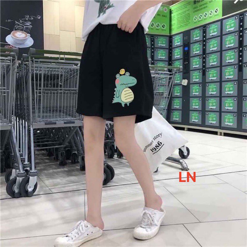 Quần short cotton khủng long