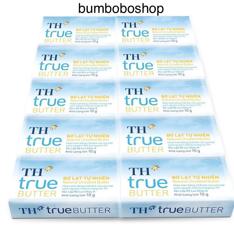 Vỉ 10 viên bơ lạt TH true milk 100g (10g/viên)
