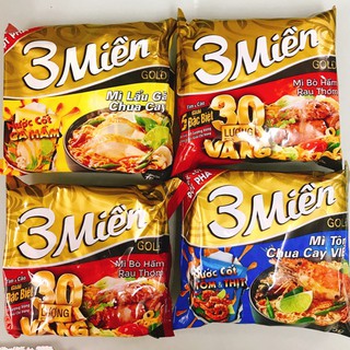 MÌ 3 MIỀN GOLD BÒ HẦM RAU THƠM - LẨU GÀ CHUA CAY - TÔM CHUA CAY VIỆT