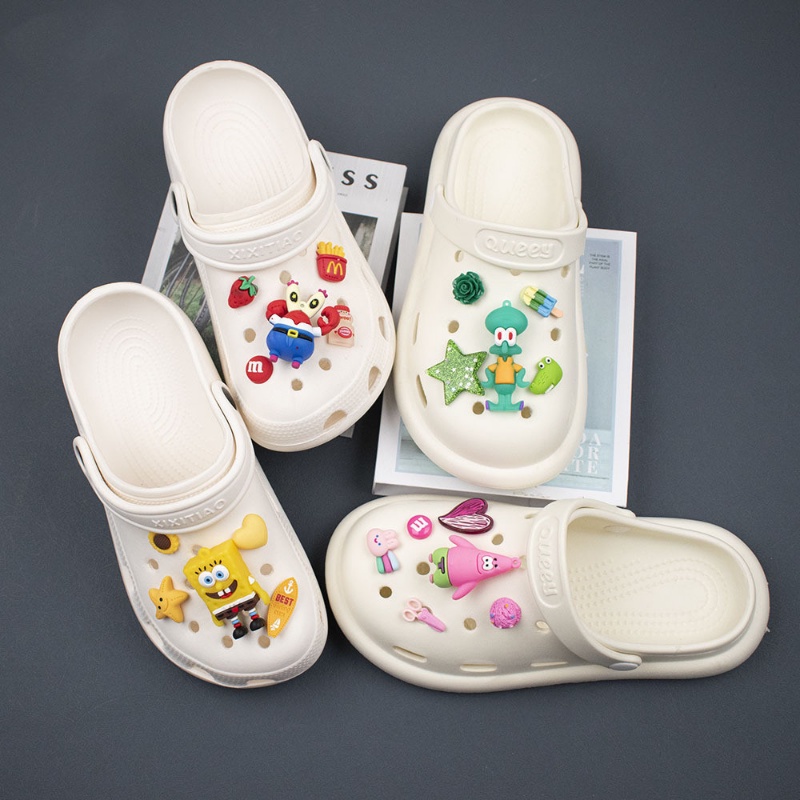 Bộ Phụ Kiện Nút Giày Ba Chiều Hình SpongeBob Squarepants Patrick Star Cho Búp Bê Charms