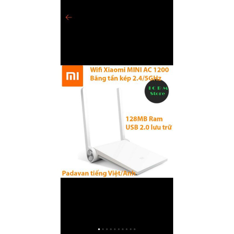 Bộ phát wifi Xiaomi Mi Mini, xiaomi gen 3 AC1200 tiếng Việt Padavan - qua sử dụng