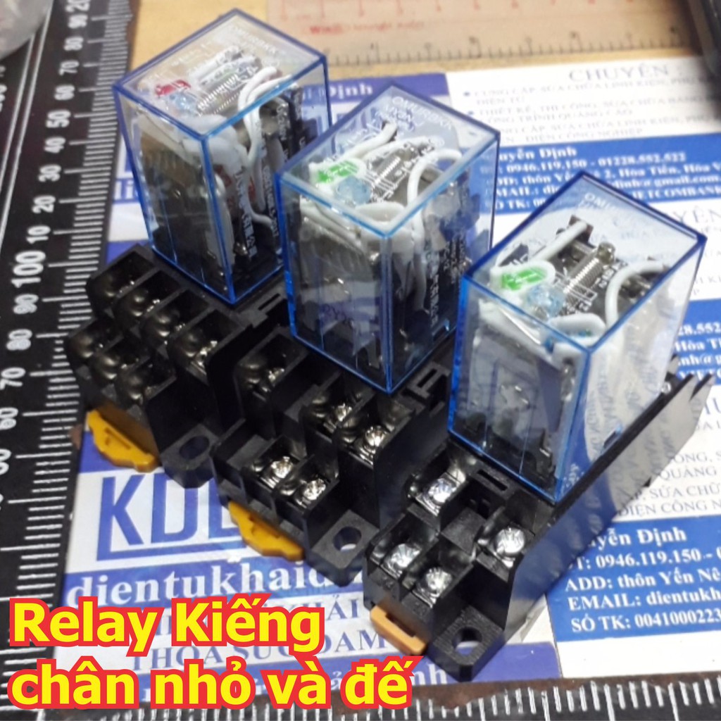 Relay Kiếng MY2N-J HH52P MY2 loại 8 chân nhỏ, điện áp 12Vdc 24Vdc 110Vac 220Vac kde5412