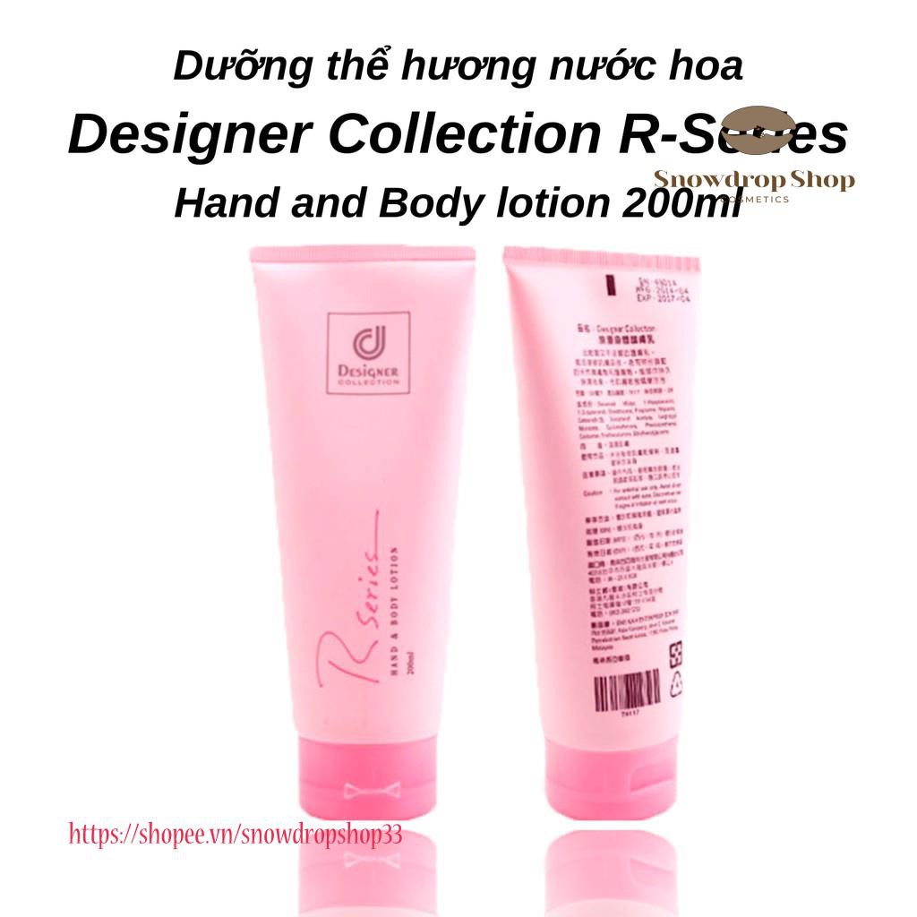 Dưỡng thể hương nước hoa Designer Collection R-Series Hand and Body lotion 200ml