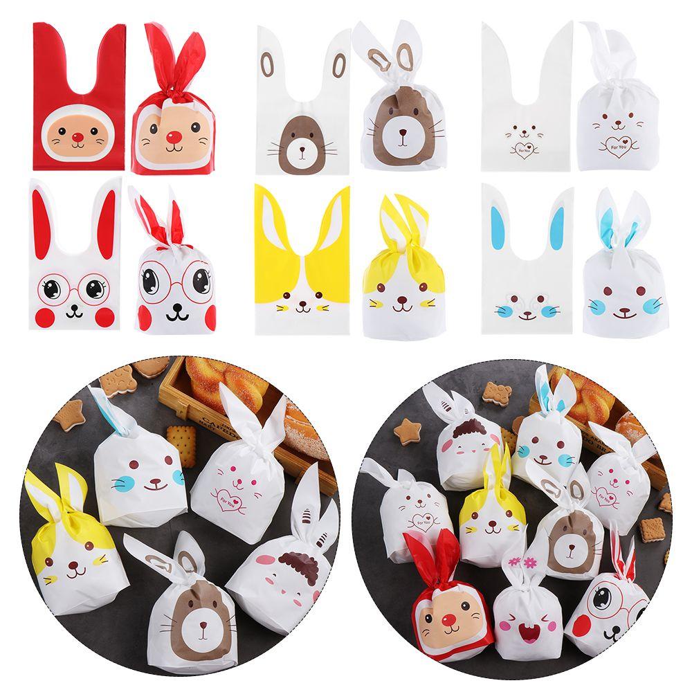 Bộ 10 Túi Đựng Bánh Quy Hình Thỏ Phục Sinh Dễ Thương