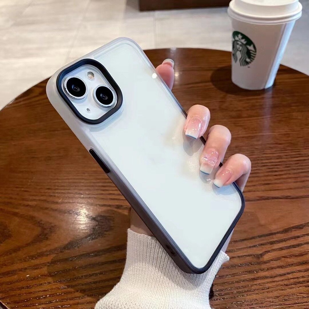 Mới!!Ốp Điện Thoại TPU Acrylic Màu Gradient Cho iPhone 11 Pro Max 12 Pro Max 13 Pro Max