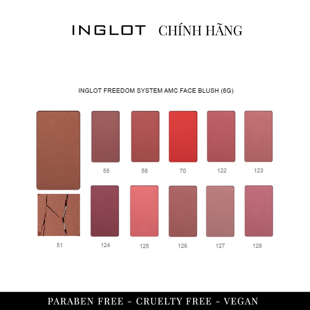 [Quà tặng] - Lõi phấn má hồng bền màu lâu trôi Face Blush Inglot 6g