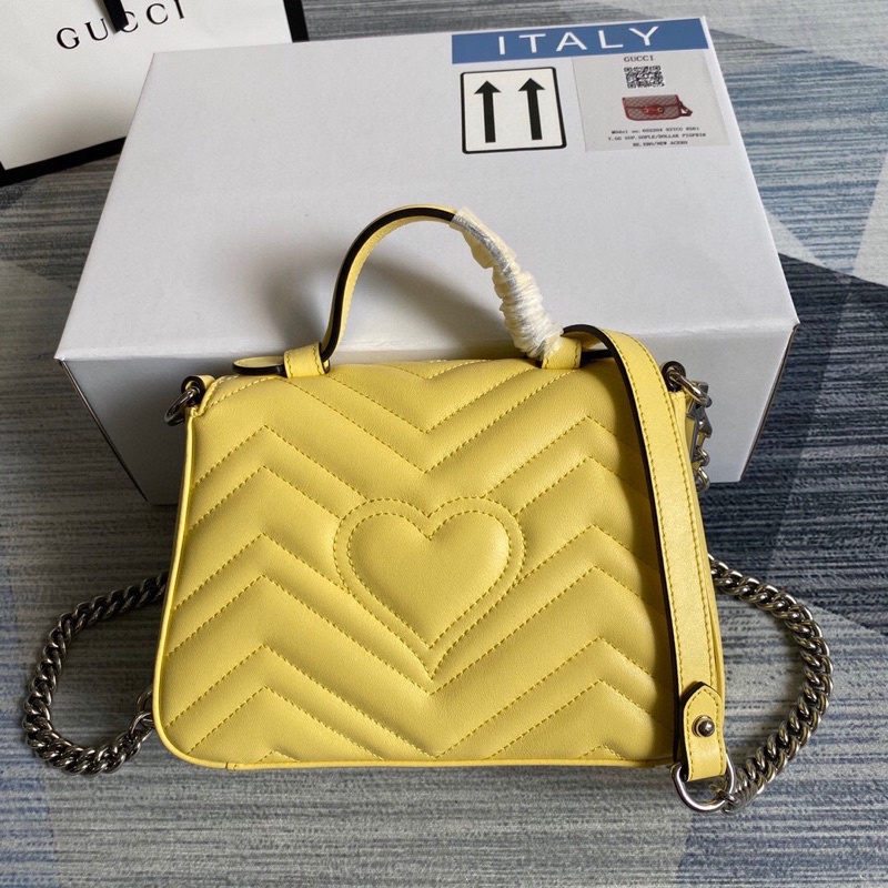 Túi xách Gucci Marmont cao cấp màu vàng size 21cm