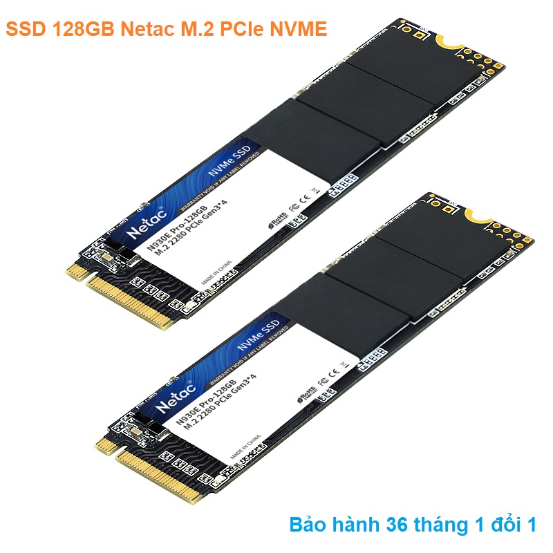 Ổ Cứng SSD M.2 NVMe PCIe 128GB Netac N930E Pro Gen3x4 - Mới Bảo hành 36 tháng