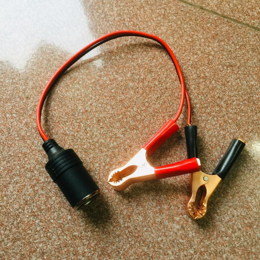 Dây kẹp acquy ô tô đầu tẩu sạc  Bộ dây cắm bơm ô tô, máy rửa xe